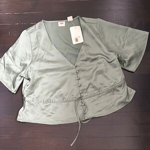 Levi Elegant Sage Green Women's Top